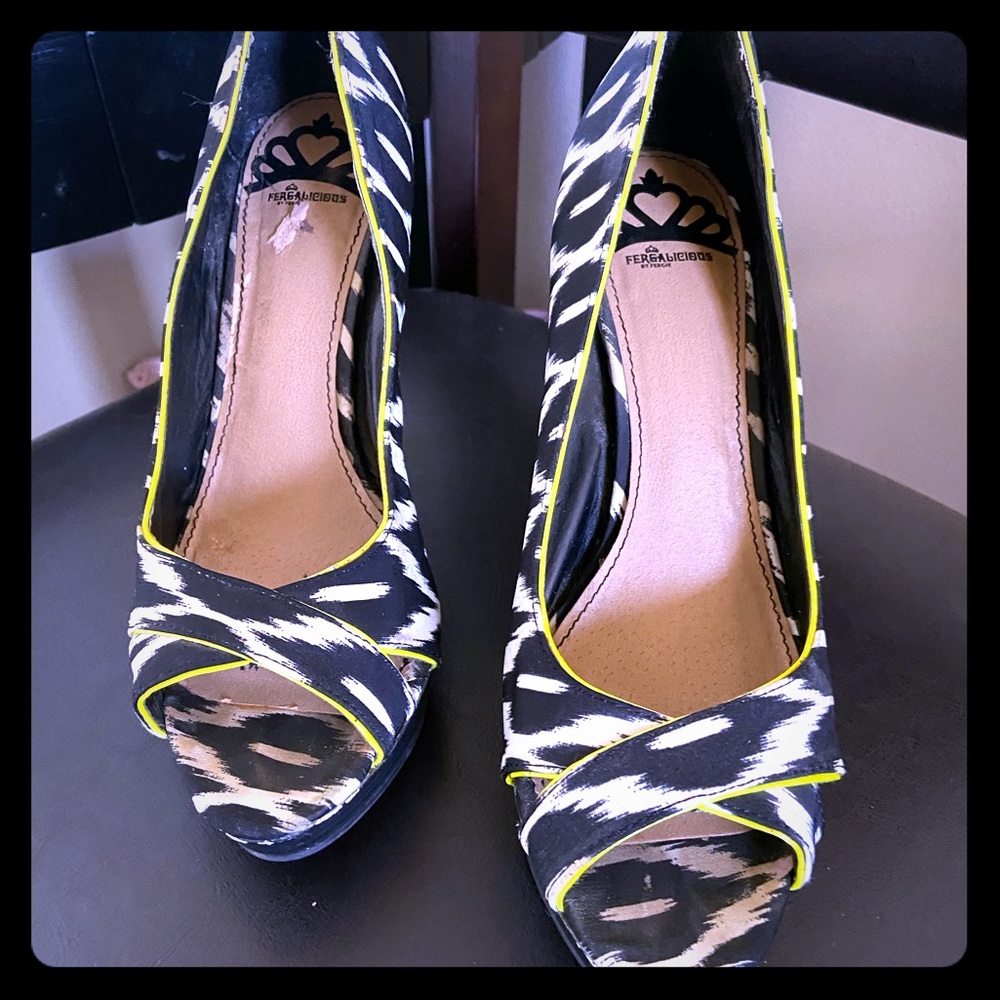 FERGALICIOUS BY Fergie High Heels-Zebra Print